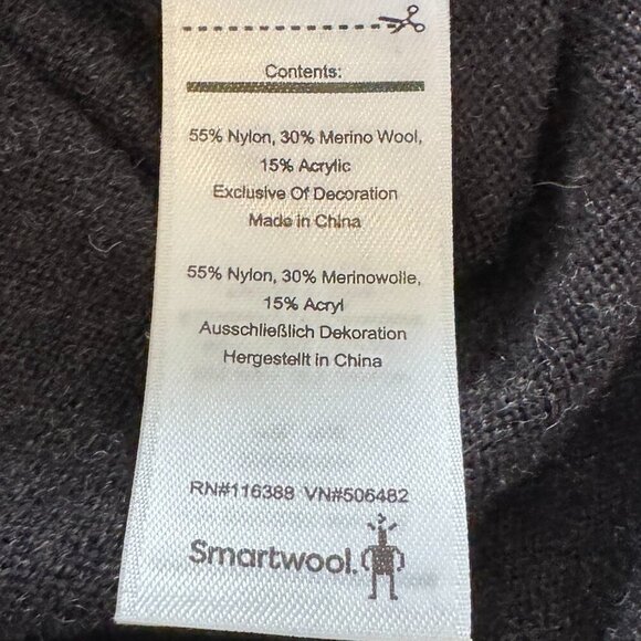 Smartwool Bell Sleeve Crew Neck Sweater Charcoal Heather - Picture 5 of 11